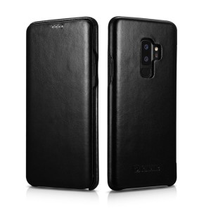 iCARER Skórzane Etui Pokrowiec Samsung Galaxy S9+ czarny