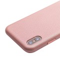 QIALINO Skórzane Etui Plecki do iPhne XS Max różowe
