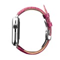 Skórzany Pasek QIALINO do Apple Watch 38mm/40mm różowy