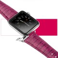 Skórzany Pasek QIALINO do Apple Watch 38mm/40mm różowy