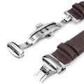 Skórzany Pasek QIALINO do Apple Watch 42mm/44mm czekoladowy
