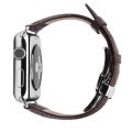 Skórzany Pasek QIALINO do Apple Watch 42mm/44mm czekoladowy