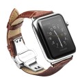 Skórzany Pasek QIALINO do Apple Watch 42mm/44mm brązowy