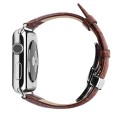 Skórzany Pasek QIALINO do Apple Watch 42mm/44mm brązowy