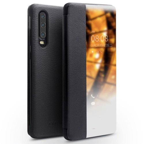 Pokrowiec Etui Smart Cover Qialino do Huawei P30 czarne
