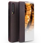 Pokrowiec Etui Smart Cover Qialino do Huawei P30 brązowe