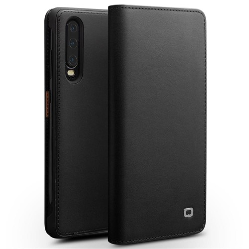 Klasyczne Skórzane Etui QIALINO Huawei P30 czarne