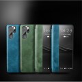 Skórzane Etui Smart Cover XOOMZ do Huawei P30 Pro niebieskie