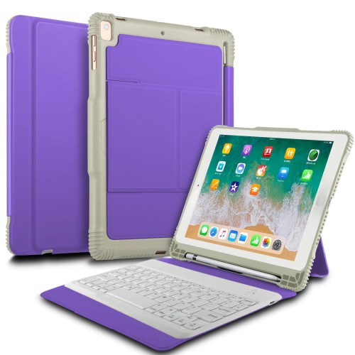 Podświetlana Klawiatura Bezprzewodowa do iPad 9.7 2018 fioletowa