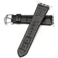 Skórzany Pasek QIALINO do Apple Watch 42mm / 44mm czarny