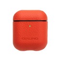 Piękne Skórzane Etui Pokrowiec QIALINO do AirPods 1 2 Gen