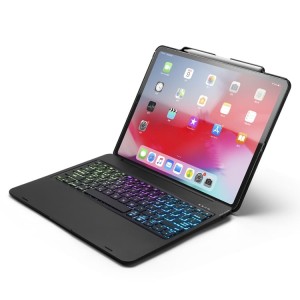 Etui Podświetlana Klawiatura Bluetooth do iPad Pro 12.9 2018 czarna