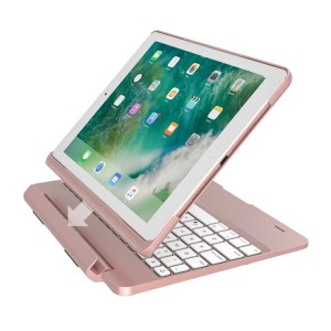 Wyjmowana Podświetlana Klawiatura do iPad 9.7 2017/ iPad 9.7 2018 złoty róż