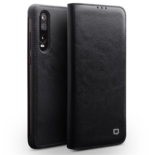 Skórzane Etui Pokrowiec QIALINO Huawei P30 czarny