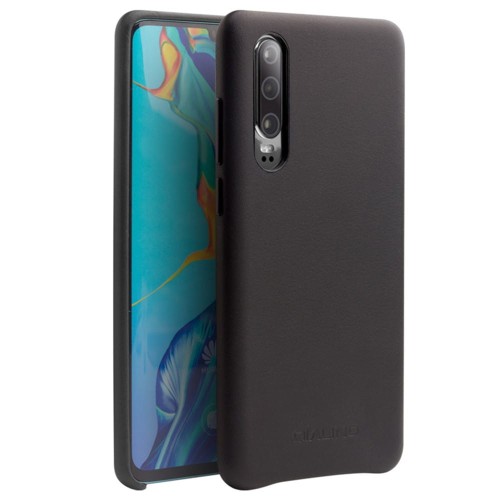 Skórzane Etui Plecki QIALINO Huawei P30 czarne