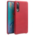 Skórzane Etui Plecki QIALINO Huawei P30 czerwone