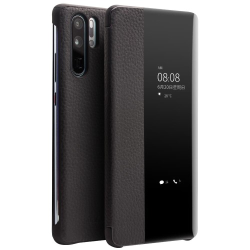 Skórzane Etui Smart Cover QIALINO do Huawei P30 Pro czarne