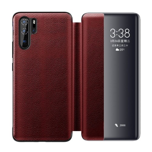 Skórzany Pokrowiec Smart Cover XOOMZ do Huawei P30 Pro bordowy