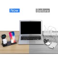 Bezprzewodowa Ładowarka Stojak do Apple Watch iPhone Airpods czarny