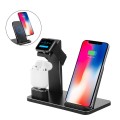 Bezprzewodowa Ładowarka Stojak do Apple Watch iPhone Airpods czarny