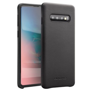 Skórzane Etui Plecki QIALINO do Samsung Galaxy S10 czarne