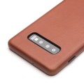 Skórzane Etui Plecki QIALINO do Samsung Galaxy S10 brązowe