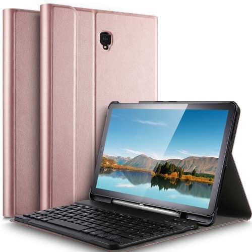 Etui Bezprzewodowa Klawiatura Pen Slot Samsung Galaxy Tab S4 10.5 złoty róż