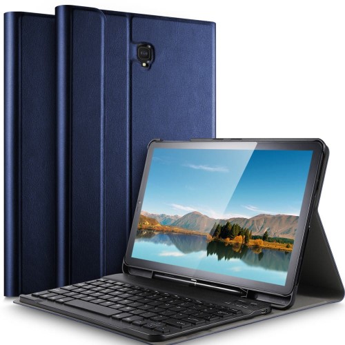 Etui Bezprzewodowa Klawiatura Pen Slot Samsung Galaxy Tab S4 10.5 granatowa
