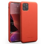 Skórzane Etui Plecki Obudowa QIALINO iPhone 11 Pro pomarańczowe