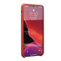 Skórzane Etui Plecki Obudowa QIALINO iPhone 11 Pro pomarańczowe