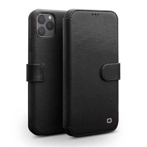 Skórzane Etui Pokrowiec QIALINO do iPhone 11 Pro czarne