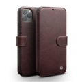 Skórzane Etui Pokrowiec QIALINO do iPhone 11 Pro czekoladowy