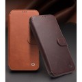 Skórzane Etui Pokrowiec QIALINO do iPhone 11 Pro czekoladowy
