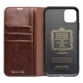 Eleganckie Skórzane Etui Pokrowiec QIALINO do iPhone 11 Pro brązowe