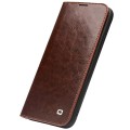 Eleganckie Skórzane Etui Pokrowiec QIALINO do iPhone 11 Pro brązowe