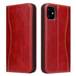 Skórzane Etui Pokrowiec Fierre Shann do iPhone 11 Pro czerwony