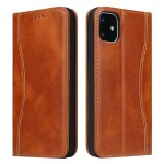 Skórzane Etui Pokrowiec Fierre Shann do iPhone 11 Pro brązowy