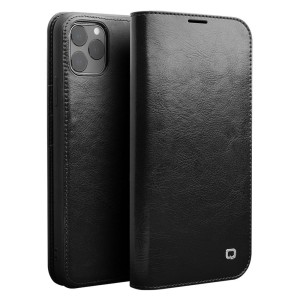 Skórzane Etui Pokrowiec QIALINO do iPhone 11 Pro Max czarny