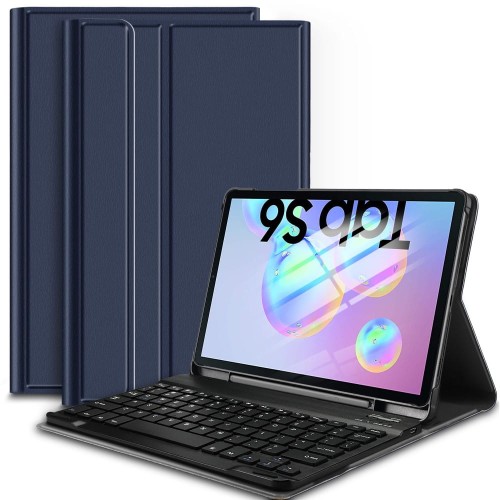 Pokrowiec Etui Klawiatura do Samsung Galaxy Tab S6 T860 T865 granatowy