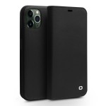 Matowe Skórzane Etui Pokrowiec QIALINO do iPhone 11 Pro czarne 