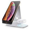 Aluminiowy Stojak Ładowarka Bezprzewodowa do Apple iPhone AirPods srebrna