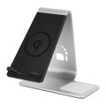 Aluminiowy Stojak Ładowarka Bezprzewodowa do Apple iPhone AirPods srebrna