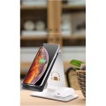 Aluminiowy Stojak Ładowarka Bezprzewodowa do Apple iPhone AirPods srebrna