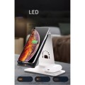 Aluminiowy Stojak Ładowarka Bezprzewodowa do Apple iPhone AirPods srebrna