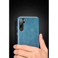 Skórzane Etui Plecki XOOMZ do Huawei P30 Pro niebieskie