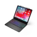 Obrotowa Podświetlana Klawiatura Bluetooth do iPad Pro 12.9 2018 czarna