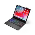Obrotowa Podświetlana Klawiatura Bluetooth do iPad Pro 12.9 2018 czarna