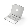 Obrotowa Podświetlana Klawiatura Bluetooth do iPad Pro 12.9 2018 srebrna