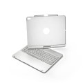 Obrotowa Podświetlana Klawiatura Bluetooth do iPad Pro 12.9 2018 srebrna