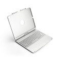 Obrotowa Podświetlana Klawiatura Bluetooth do iPad Pro 12.9 2018 srebrna